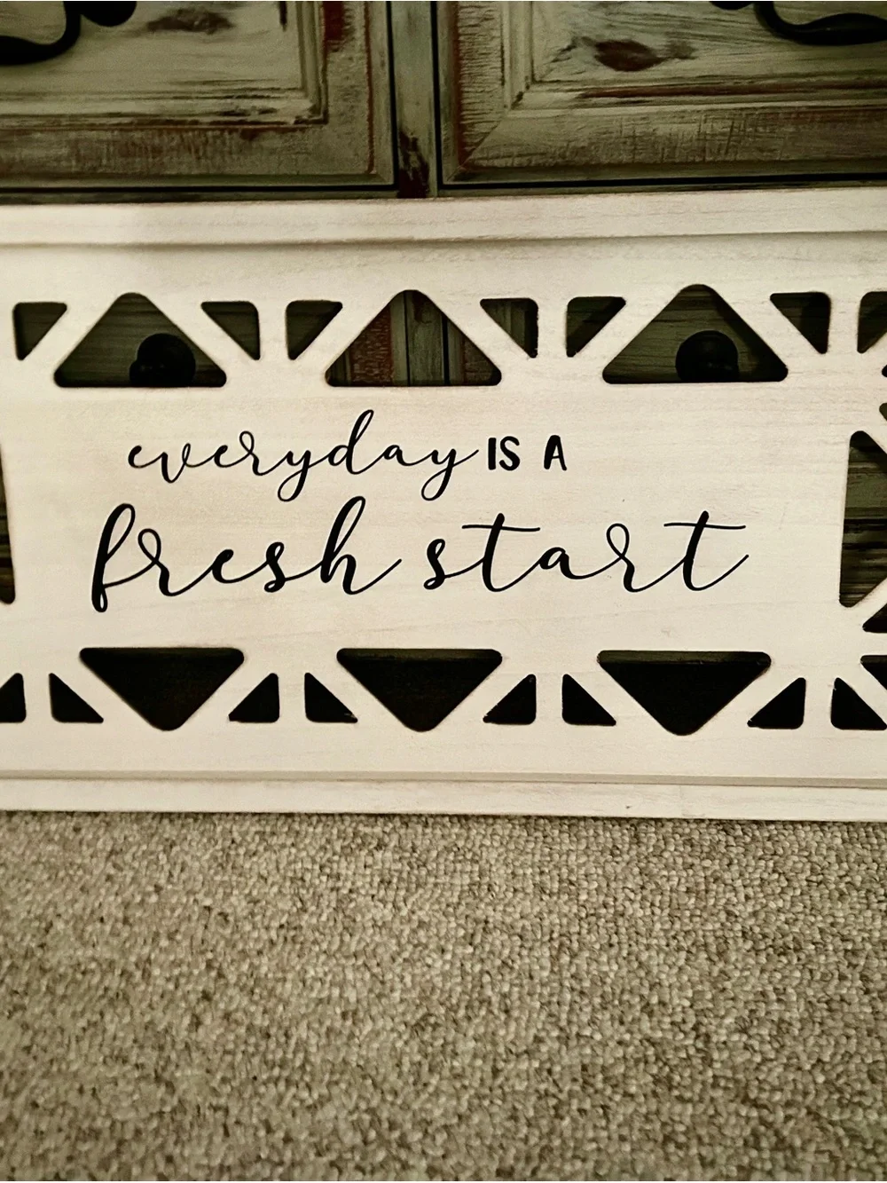 Everyday Is A Fresh Start Wall Sign - White